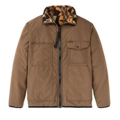 Filson Reversible Pile Fleece Jacket Brown/Night Camp front