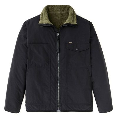 Filson Reversible Pile Fleece Jacket Dark Olive Drab front