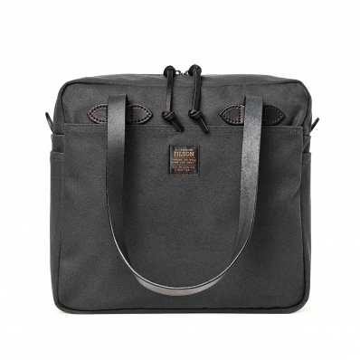 Filson Tote Bag With Zipper Faded Black front