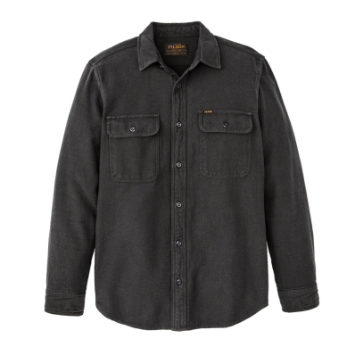 Filson Vintage Flannel Work Shirt Charcoal front