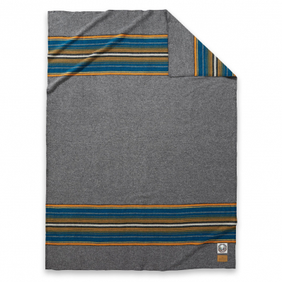 Pendleton National Park Throw Olympic Grey front Size: 137x193 cm