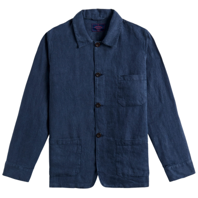 Portuguese Flannel Labura Linen Jacket Navy
