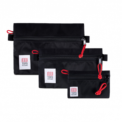 Topo Designs Accessory Bags Black Set of 3