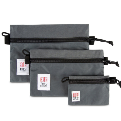 Topo Designs Accessory Bags Charcoal Set of 3