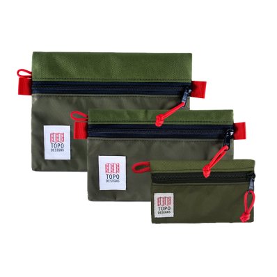 Topo Designs Accessory Bags Olive Set of 3