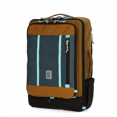 Topo Designs Global Travel Bag 30L Desert Palm/Pond Blue front-side