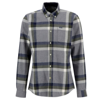 Barbour Folley Tailored Checked Shirt Light Grey Marl