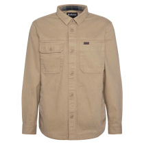 Barbour Lingfield Canvas Overshirt Dark Stone