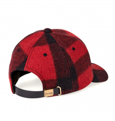 Filson Wool Logger Cap Red/Black Heritage Plaid front
