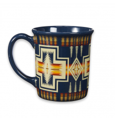 Pendleton 18 Oz Ceramic Mug Harding Navy, generously sized mug, perfect for your morning coffee or tea