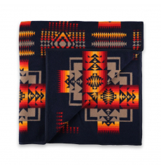 Pendleton Chief Joseph Jacquard Blanket Robe Indigo front Size: 163x203 cm