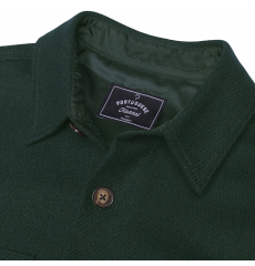 Portuguese Flannel Wool Field Overshirt Green front