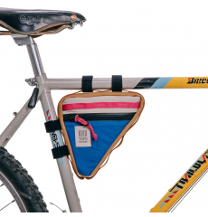 Topo Designs Bike Frame Bag Blue/Bone White front side