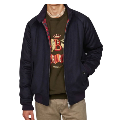 Baracuta G9 Melton Wool Jacket Deep Blue
