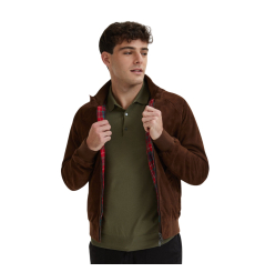 Baracuta G9 Suede Jacket Chocolate