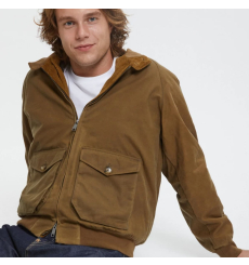 Baracuta G9 Waxed Pocket Jacket Tan front