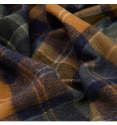 Barbour Brack Patchwork Tartan Scarf Forest/Bronze Brown