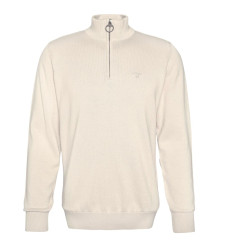 Barbour Cotton Half Zip Knitted Jumper Mist