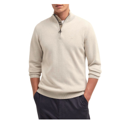 Barbour Cotton Half Zip Knitted Jumper Mist