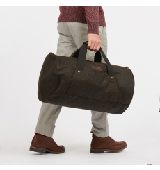 Barbour Explorer Wax Duffle Bag Olive - Front