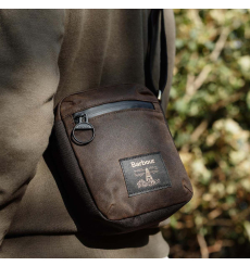 Barbour Field Wax Crossbody Bag Olive/Black
