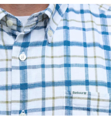 Barbour Glover S/S Linen Blend Regular Fit Shirt Navy
