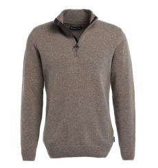 Barbour Holden Half Zip Lambswool Sweater Military Marl