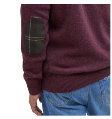 Barbour Holden Half Zip Lambswool Sweater Ruby Marl