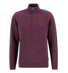 Barbour Holden Half Zip Lambswool Sweater Ruby Marl