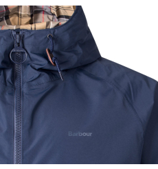 Barbour Hooded Domus Waterproof Jacket Navy