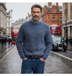 Barbour Horseford Crew Neck Jumper River Blue