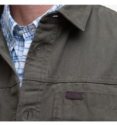 Barbour Lingfield Canvas Overshirt Fern