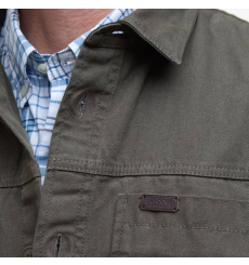 Barbour Lingfield Canvas Overshirt Fern