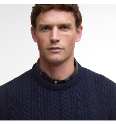 Barbour Lowfen Cable Knit Jumper Navy