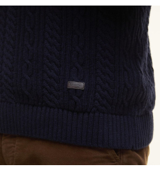 Barbour Lowfen Cable Knit Jumper Navy