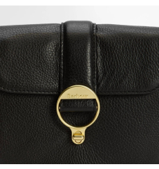 Barbour Mini Rosa Leather Crossbody Bag Black - Front