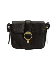 Barbour Mini Rosa Leather Crossbody Bag Black - Front