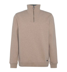 Barbour Nelson Half Zip Sweater Stone Marl