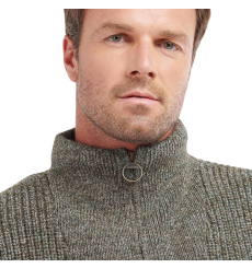 Barbour New Tyne Half Zip Knitted Jumper Derby Tweed