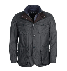 Barbour Ogston Wax Jacket Navy front