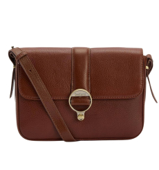 Barbour Rosa Leather Crossbody Bag Brown - Front