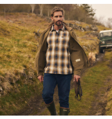 Barbour Sandside Checked Overshirt Navy