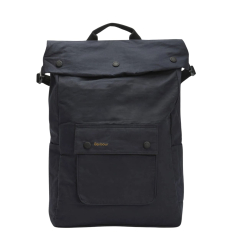 Barbour Transport Foldover Backpack Bag Navy - Front