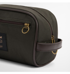 Barbour Wax Washbag Olive/Beacon