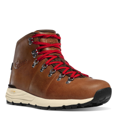 Danner Mountain 600 Boot Saddle Tan front with red laces 1100