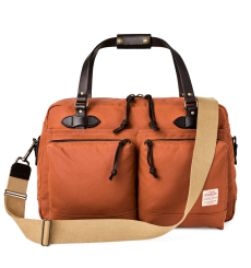 Filson 48-Hour Tin Cloth Duffle Bag Rust front