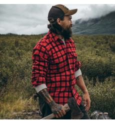 Filson Alaskan Guide Shirt Red Black front