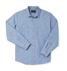 Filson Chambray CPO Shirt Light Indigo Chambray
