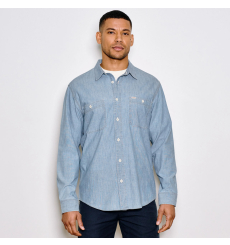 Filson Chambray CPO Shirt Light Indigo Chambray front