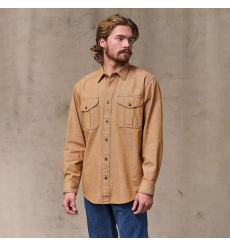 Filson Denim Guide Shirt Harvest Tan front